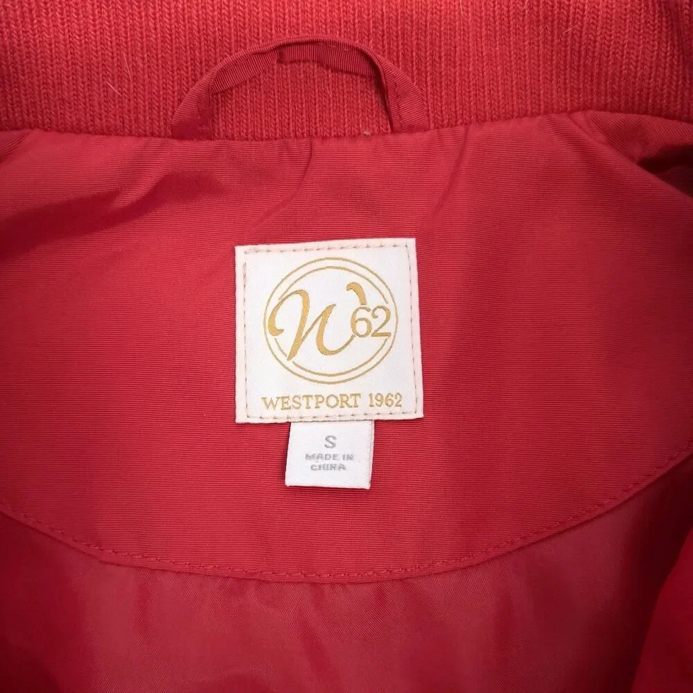 Westport 1962 Women's size S  Full Zipper Quilted Puffer Vest Red - Picture 3 of 6